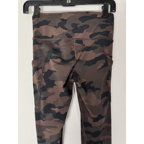 Lululemon Camo Leggings Brown Fast Free Tight 28" Full Length nulux 4 - Picture 7 of 10